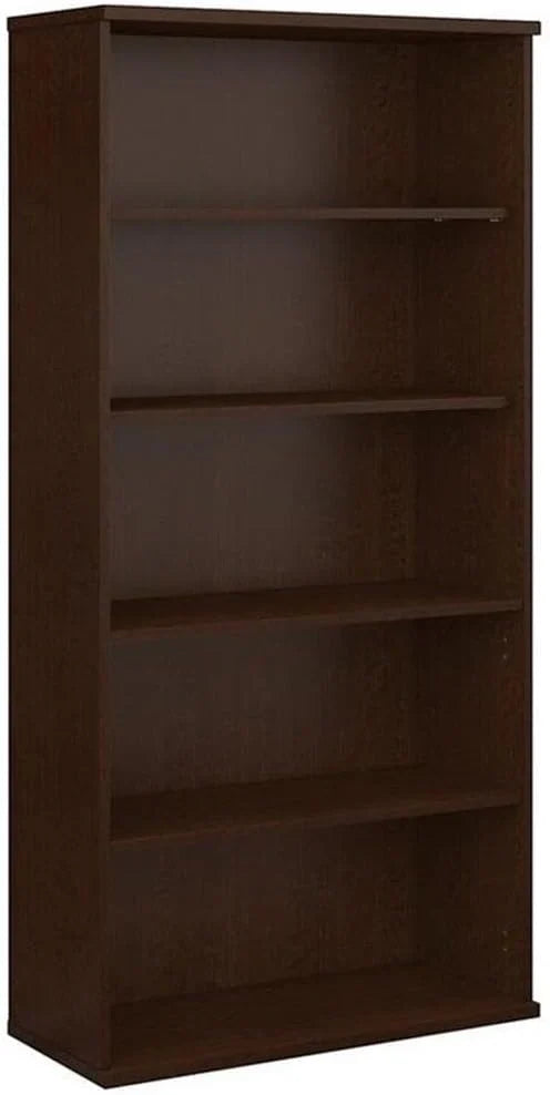 Bush Business Furniture Series C Tall 5 Shelf Bookcase in Mocha Cherry, Large Bookshelf for Home and Professional Office D8