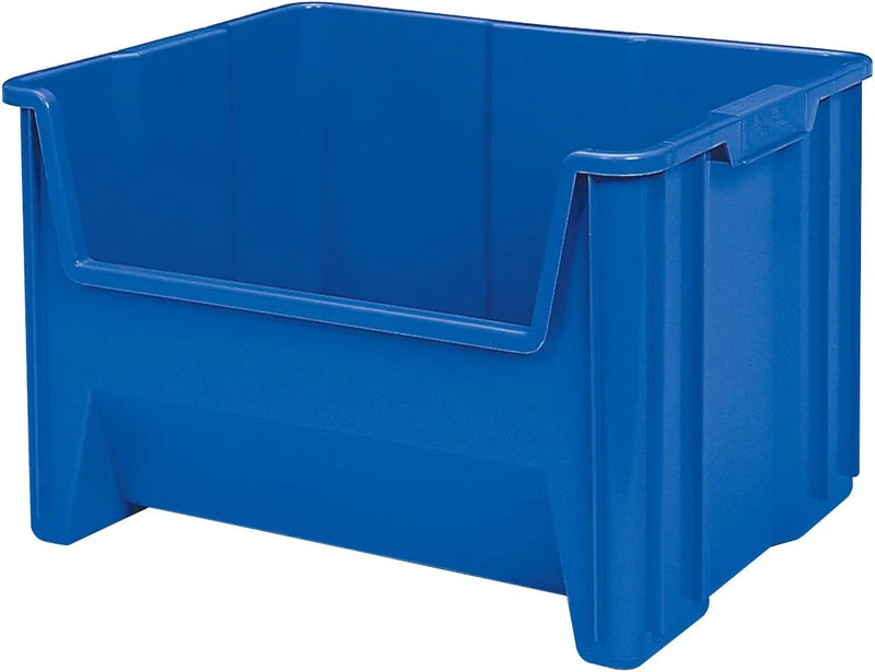 Akro-Mils 13017 Stack-N-Store Heavy Duty Stackable Open Front Plastic Storage Container Bin, (15-Inch x 20-Inch x 12-1/2-Inch), Gray, (3-Pack) H1