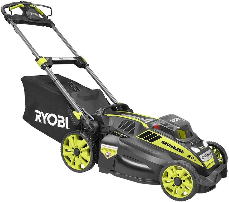 20" RY40190 40-Volt Brushless Lithium-Ion Cordless Battery Self Propelled Lawn Mower with 5.0 Ah Battery and Charger Included K8