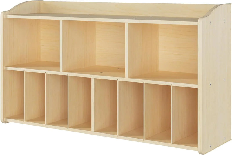Foundations Wall- Mounted Diaper Organizer for Daycares, 3 Large & 8 Small Storage Compartments, Wood Construction, Maximum Durability H6