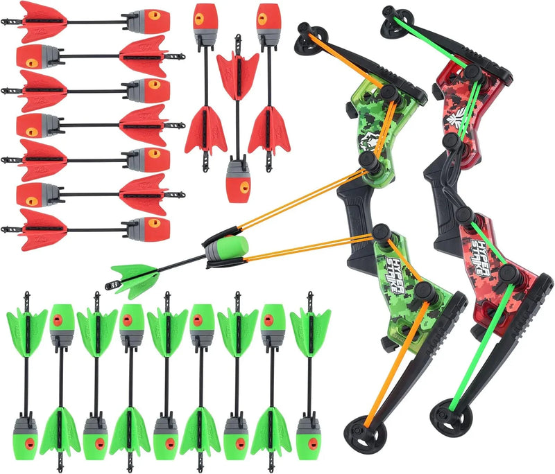 2. Master Controller Bow, 20 Zynix Whistle Arrows, 2 Parachute Replacement Parts, 2 Shoulder Straps and 4 Arrow Bags - Long-distance Outdoor Equipment H3