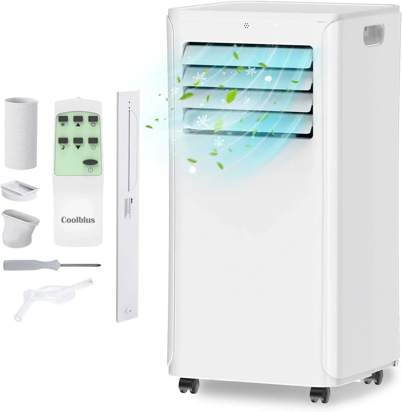 8500 BTU Portable Air Conditioners Cool Up to 360 Sq.Ft,3 IN 1 portable ac unit with Remote Control/LED Display/24Hrs Timer/Window Installation Kit & Screwdriver,White Q4