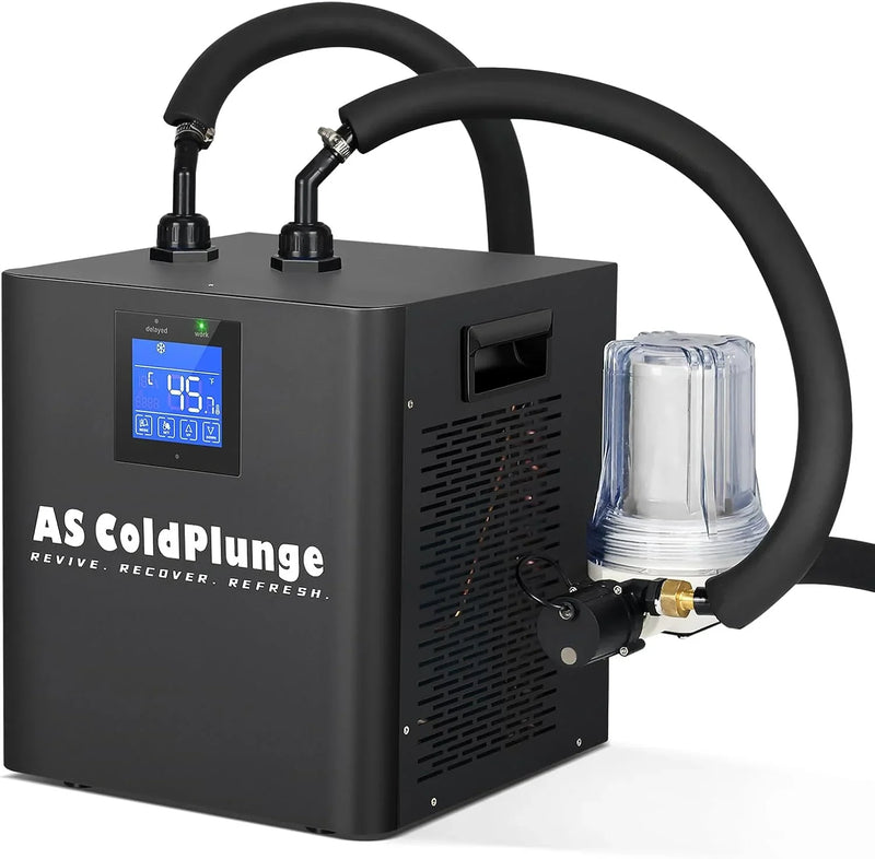 Ice Bath Water Chiller for Cold Plunge Tubs, 1/3 HP Upgraded Ice Bath Chiller with External Filter Water Pump, Ideal for Cold Plunge Recovery Ice Bath Tubs Home Use 110V Cooling Chiller H6