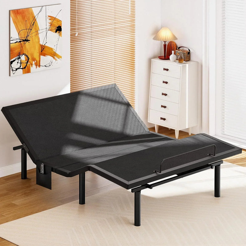 Amada Full Adjustable Bed Frame, Electric Base with Wireless Remote, 4 USB Ports, LED Night Light, Head & Foot Incline, Zero Gravity, Anti-Snore - 01B-F X8