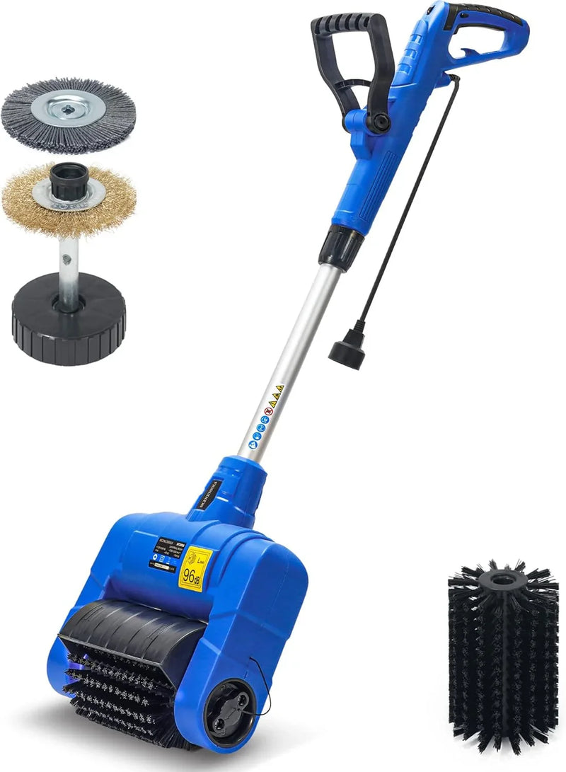 Grout Cleaner Machine with Grout Brush,Heavy Duty with Wire Surface Brush,Standy Safety Grout Scrubber,Moss,Weed Between Floor Tiles,Patio,Board,Bricks, (Outdoor Bundle) V6