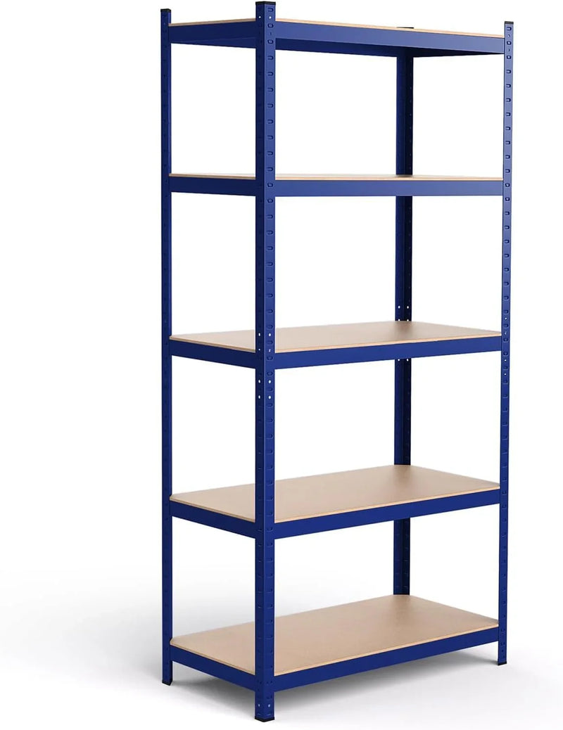 Five-tier storage rack 2920 pounds Heavy-duty shelf Adjustable boltless storage rack Suitable for storage area storage rooms 108 inches wide x 18 inches deep x 72 inches high S5