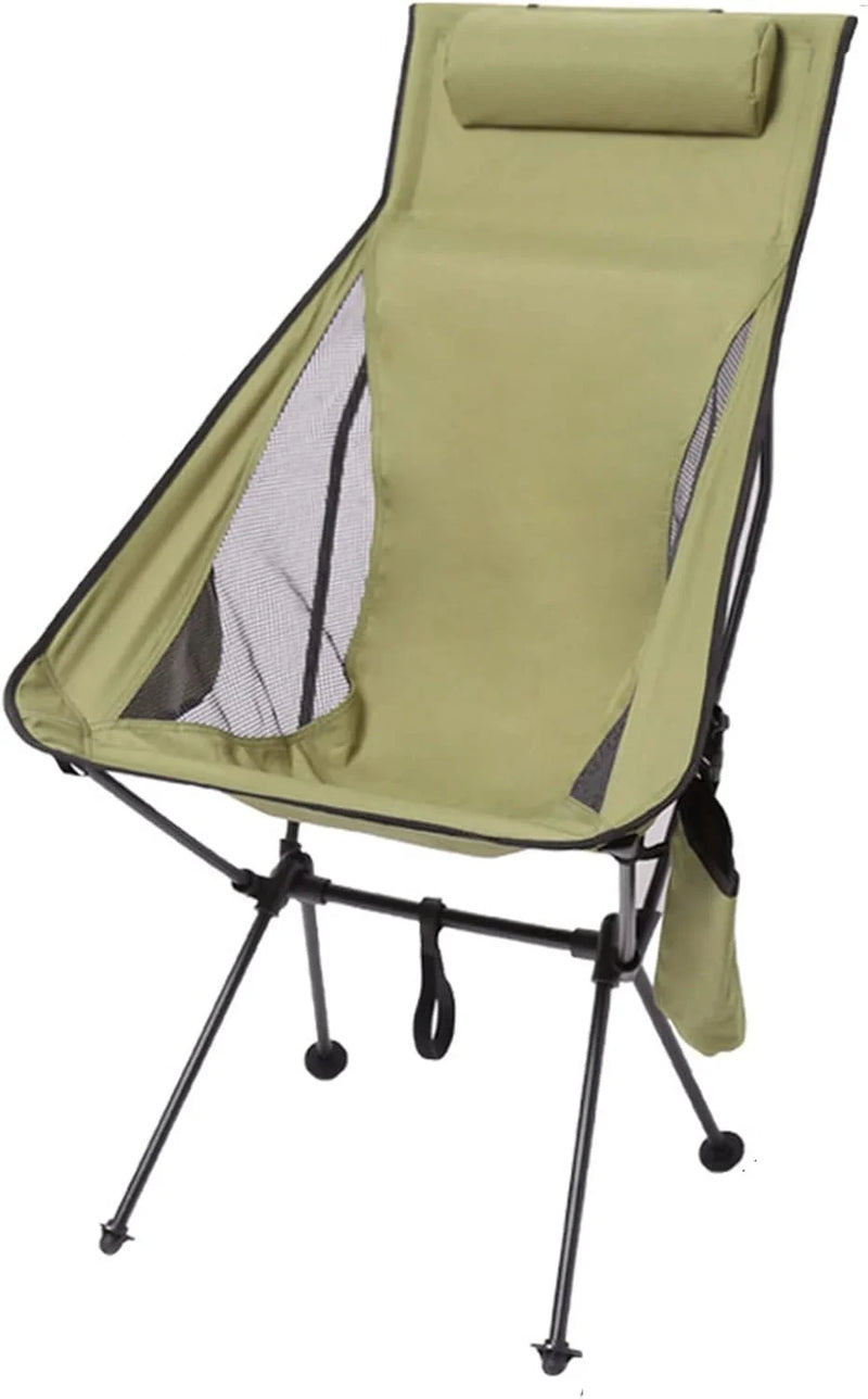 Foldable Chair Ultralight Folding Moon Chairs Outdoor Removable Washable Fishing Picnic BBQ Chairs with Carry Bag Outdoor Stool V2