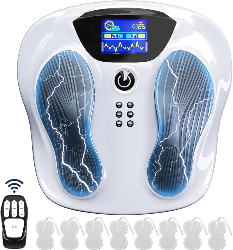 Professional Edition Foot Neuromuscular Stimulator, an electric stimulation/percutaneous nerve electrical stimulation foot massager used to relieve pain caused by nerve disorders and promote blood circulation in the legs. TENS Muscle Stimulator - A s L7