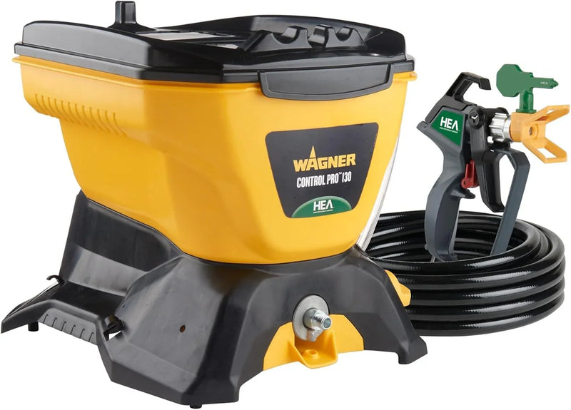 Spray gun kit, high-efficiency airless sprayer, low overspray, equipped with a 12-inch extension rod, suitable for large projects, with 515 and 413 type nozzles, yellow in color. B5