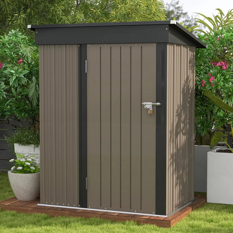 5x3 FT Outdoor Storage Shed for Backyard Garden Patio Lawn V7
