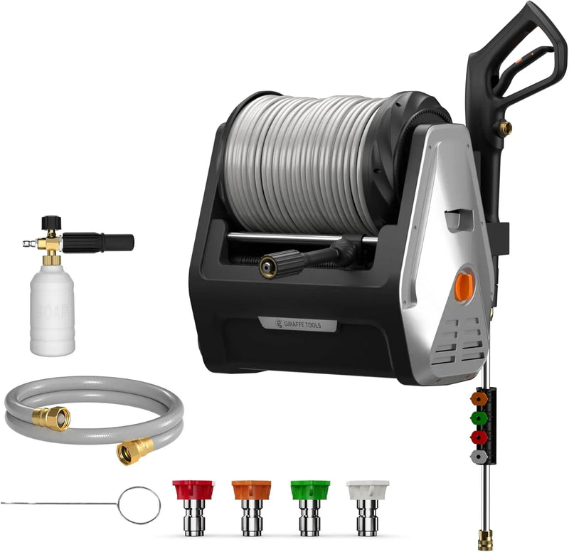 The wall-mounted high-pressure cleaning machine Plus is equipped with an upgraded 1800-watt motor, with a maximum pressure of 2900 pounds per square inch and an electric high-pressure cleaning machine that discharges 2.2 gallons per minute. It is equ R9