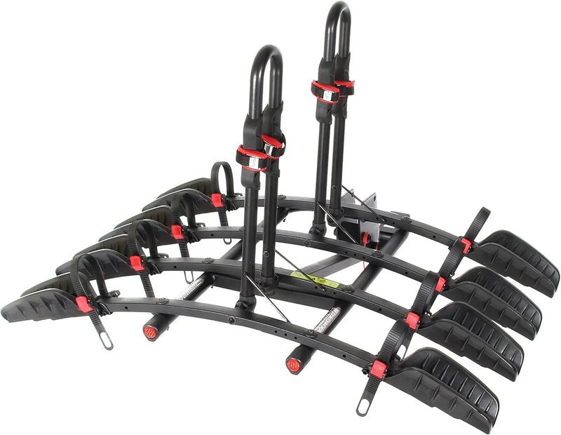 Rack - MAX Mounting Bracket Tray - Suitable for SUVs, trucks, and vans - 4 bicycle mounting brackets for seats - Foldable, with locking arms, 2-inch receiver - 1 bracket V2
