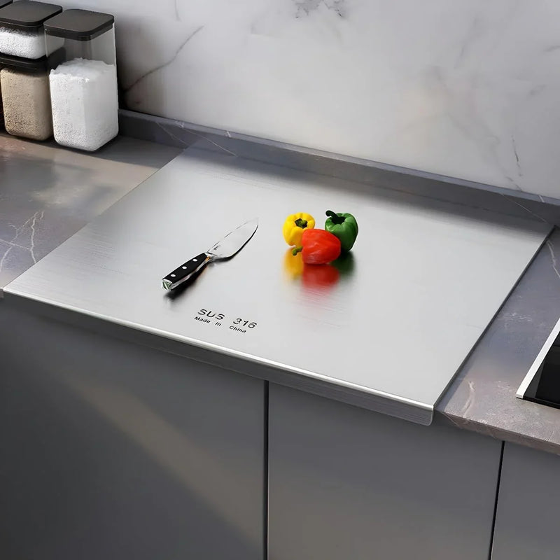 316 Stainless Steel Cutting Board,Cutting Boards for Kitchen,Chopping Board,Large Cutting Board for Chopping Meat,Vegetables,Fruits,Cheese 39.37 * 22.83in G1