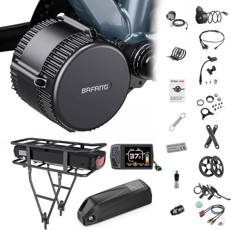 750W to 1000W Center Drive Kit 48V/52V BBS02B CAN Electric Bicycle Conversion Kit Suitable for electric bicycles with 68-73 mm mountain bikes or road bikes. Includes electric bicycle display screen and battery (optional) I3