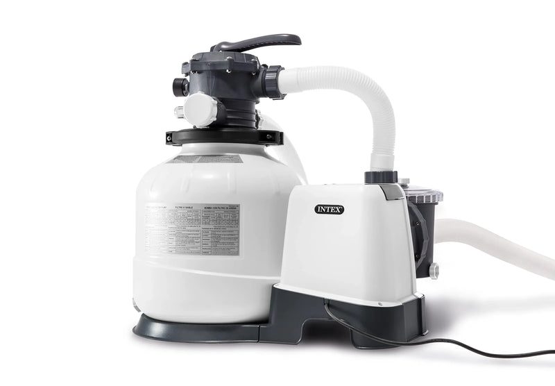INTEX 26651EG SX3000 Krystal Clear Sand Filter Pump for Above Ground Pools, 16in, Light gray W4