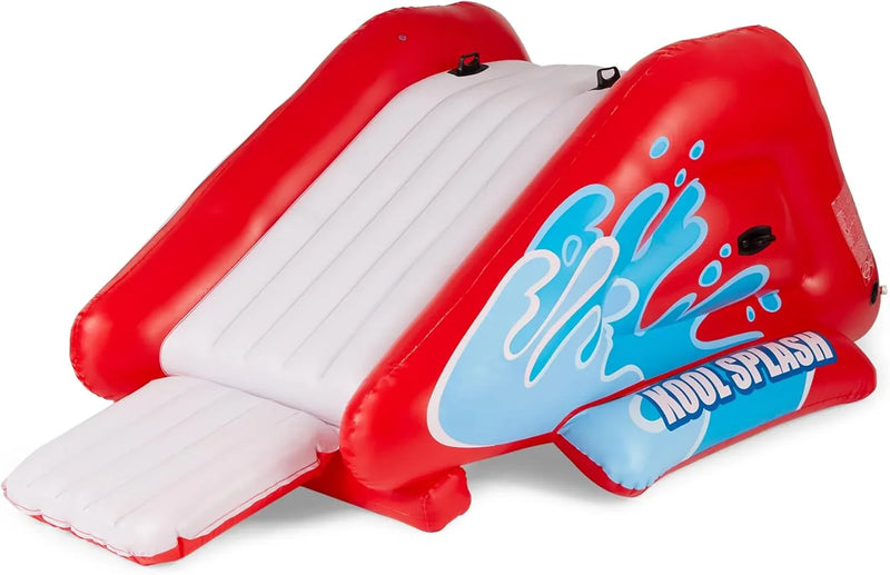 Kool Splash Inflatable Water Slide Swimming Pool Play Center with Built in Sprayers for Kids and Adults, Ages 6 and Up, Blue O2