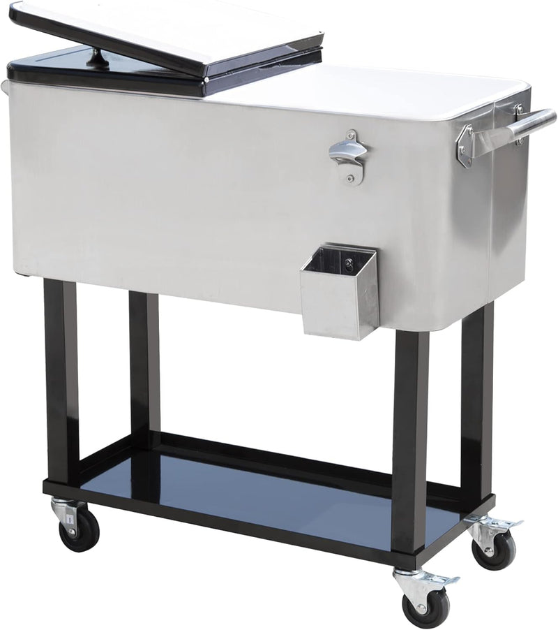 Portable Rolling 80 Quart Steel X3
