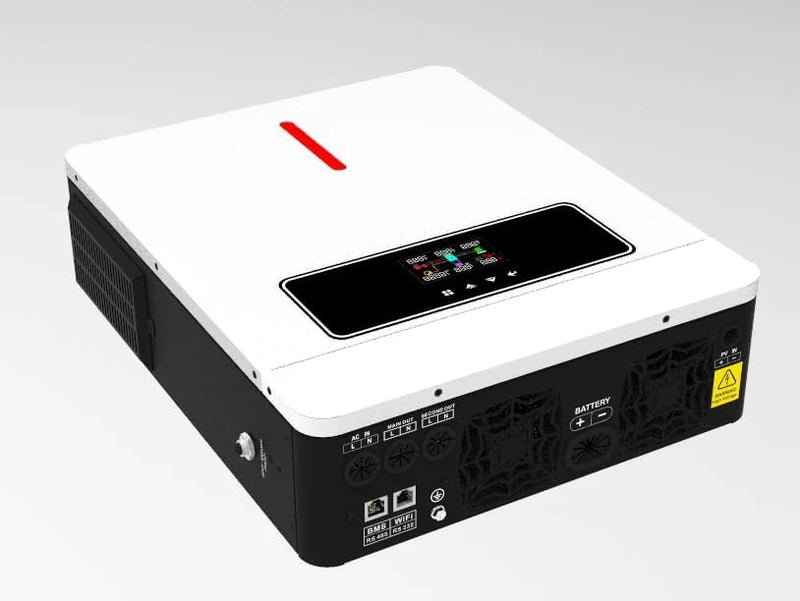 3600W Hybrid Pure Sine Wave Power Inverter with 120A MPPT Solar Charger .dc 24V to ac 110v 60HZ Solar Converter for Home,Car ＆Cabin (DC24V(Range20V-30V) 3600VA) R0