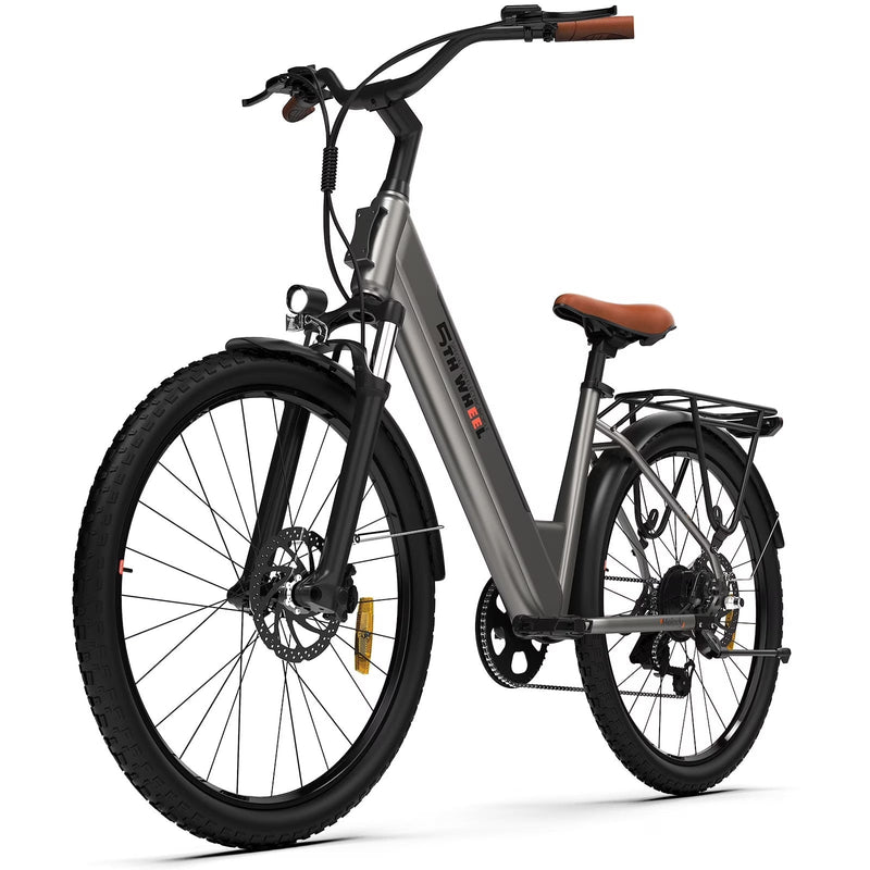 5TH WHEEL W18B Electric Bike for Adult with 350W Motor, 26 in Electric Mountain Bike with 36V 10.4Ah Removable Battery Ebike, Electric Bicycle... Z4
