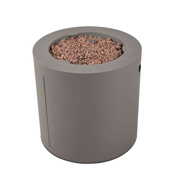 Aegean Steel Propane Fire Pit Hidden Tank in Mist Gray, 24-in H4