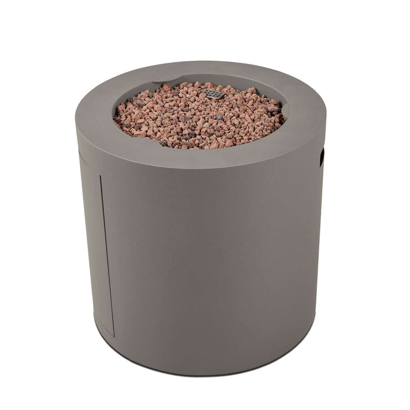 Aegean Steel Propane Fire Pit Hidden Tank in Mist Gray, 24-in H4