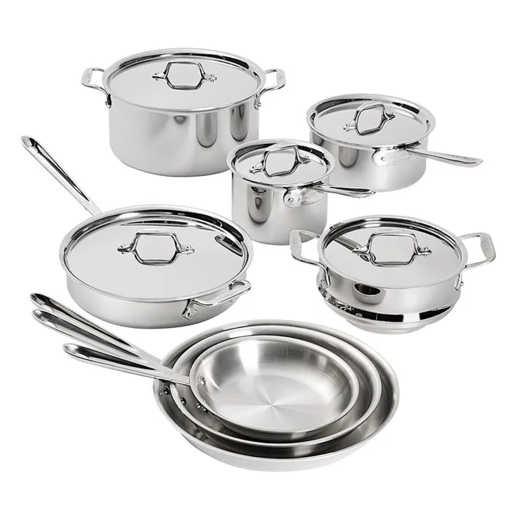 All-Clad D3 Stainless 3-Ply Bonded Cookware, 13-pieces X8