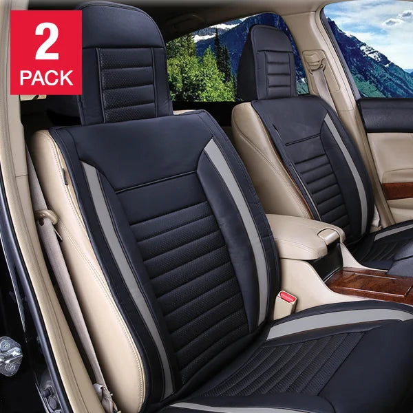 Alpena Grey Ultimate Universal Fit Luxury Seat Cover, 2-pack I8