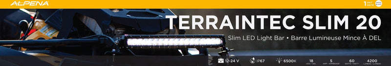Alpena TerrainTec Slim 20 LED Light Bar S6