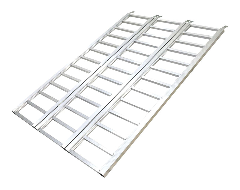Aluminum Tri-Panel Loading Ramp with Adjustable Straps, 77 x 50-in, 1500-lb W2