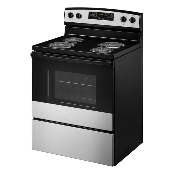 Amana 30 in. 4.8 cu ft. Electric 4 Element Range with Bake Assist L7