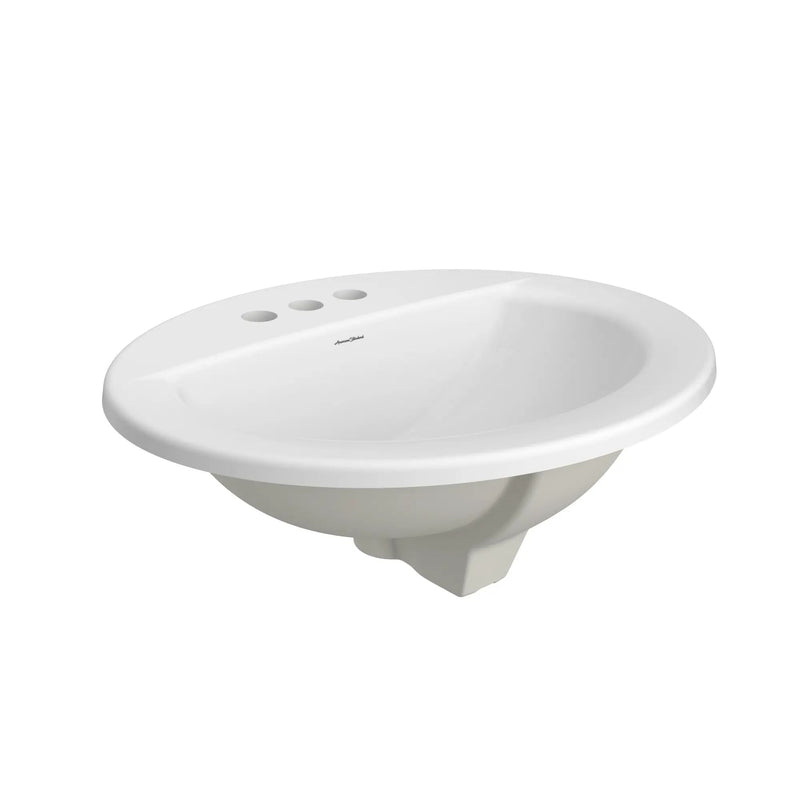 American Standard Colony Oval 4-in Center Drop-In Bathroom Sink/Basin, White 20.5x17.5-in Z5