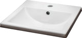 American Standard Marquette Square Drop-In Bathroom Sink/Basin with Overflow, White, 16x16-in