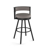 Amisco Eller Swivel Bar Stool with Padded Backrest, Multiple Colours, 30-in