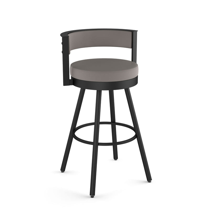 Amisco Eller Swivel Counter Stool with Padded Backrest, Multiple Colours, 26-in K4