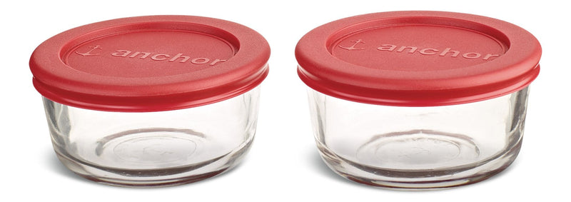 Anchor Hocking Glass Storage Container Set with Lids, 2 Count R6