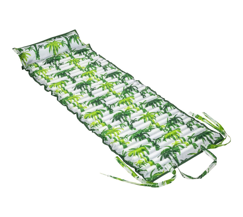Aqua Inflatable/Foam Fold-and-Go Travel Pool Float/Lounger, Tropical, 71 x 27-in V8