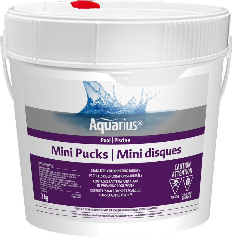 Aquarius Mini Pucks Stabilized Chlorine Tablets, 2-kg N5