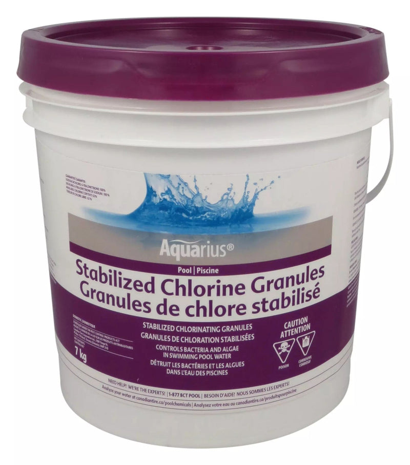 Aquarius Pool Stabilized Granular Chlorine, 7kg Q2