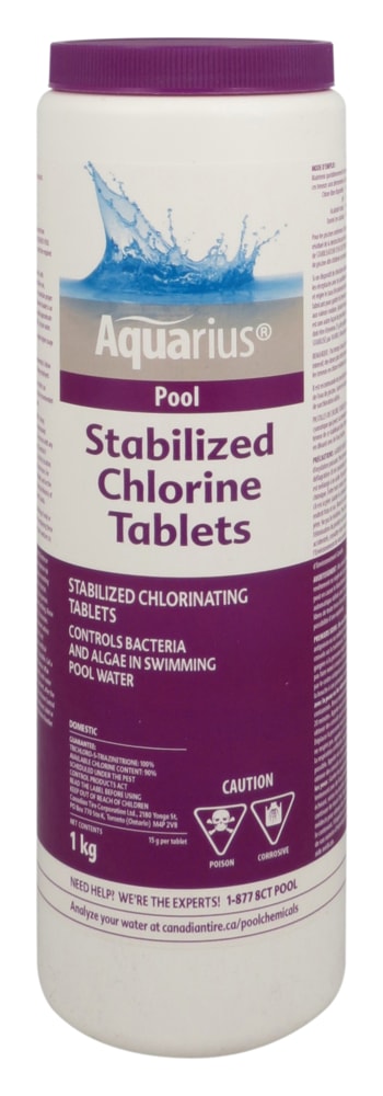 Aquarius Stabilized Chlorine Tablets, 1-kg W7