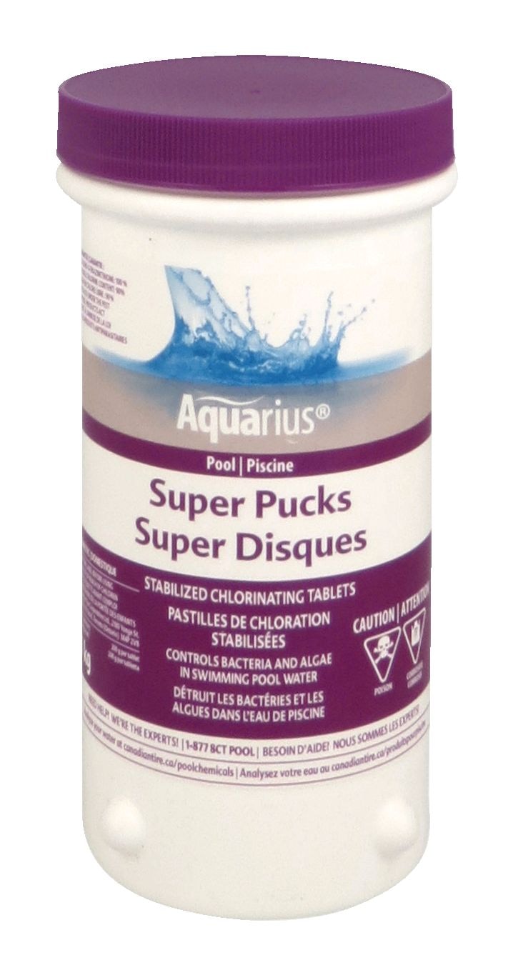 Aquarius Super Pucks Stabilized Chlorine Tablets, 1-kg L6