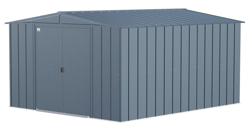 Arrow Classic Galvanized Steel Storage Shed, Blue Grey, 10-ft x 12-ft N3