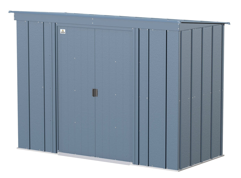 Arrow Classic Galvanized Steel Storage Shed, Blue Grey, 8-ft x 4-ft W2