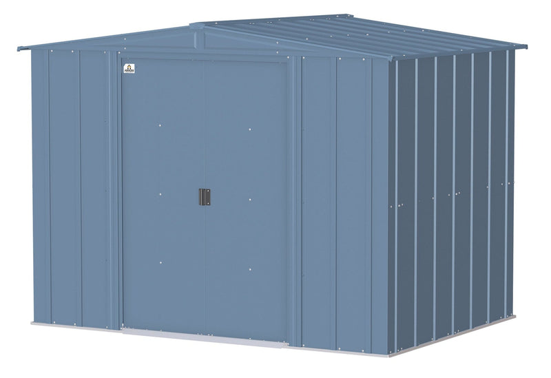 Arrow Classic Galvanized Steel Storage Shed, Blue Grey, 8-ft x 6-ft J0