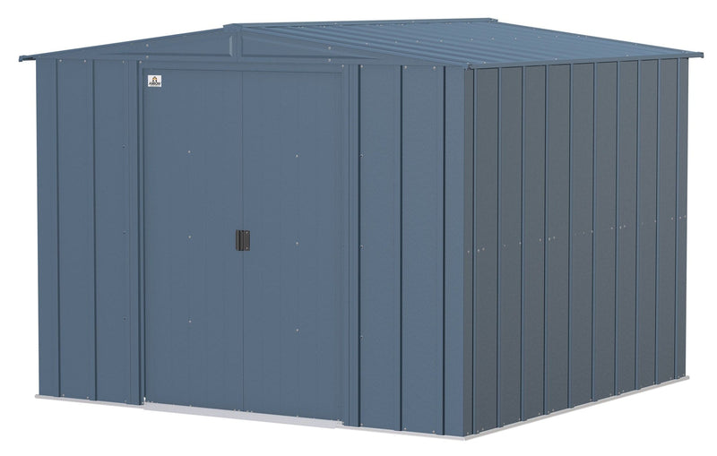 Arrow Classic Galvanized Steel Storage Shed, Blue Grey, 8-ft x 8-ft Y3