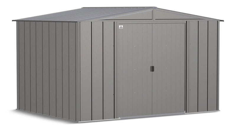 Arrow Classic Galvanized Steel Storage Shed, Charcoal, 10-ft x 8-ft U9