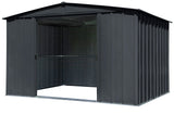Arrow Classic Galvanized Steel Storage Shed, Charcoal, 10-ft x 8-ft