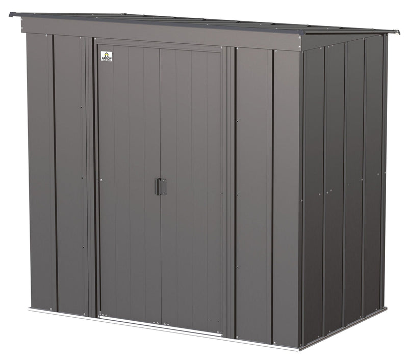 Arrow Classic Galvanized Steel Storage Shed, Charcoal, 6-ft x 4-ft S6
