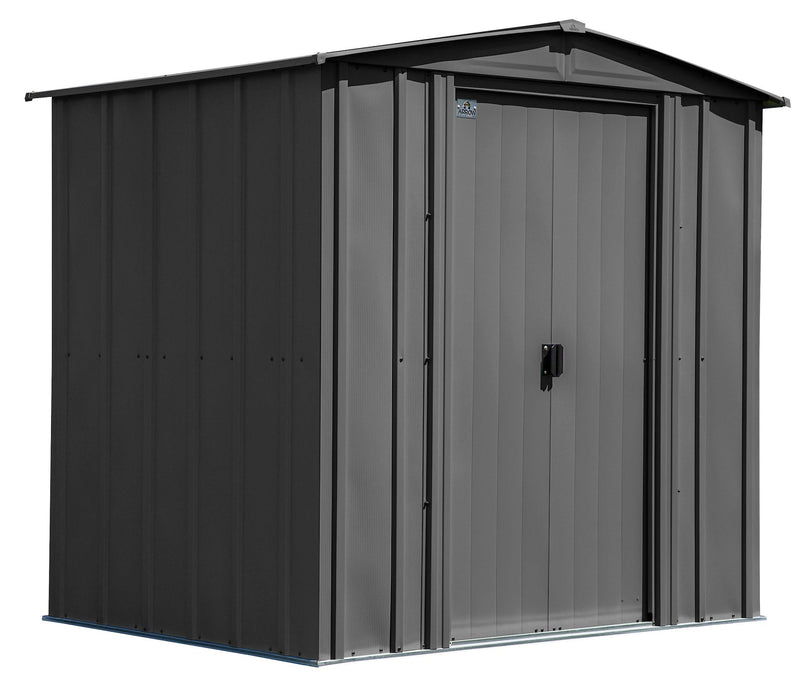 Arrow Classic Galvanized Steel Storage Shed, Charcoal, 6-ft x 5-ft J3