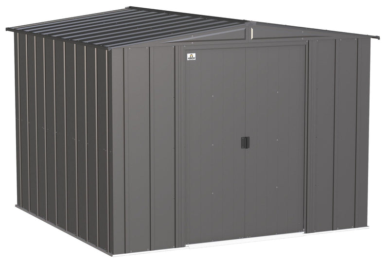 Arrow Classic Galvanized Steel Storage Shed, Charcoal, 8-ft x 8-ft O8