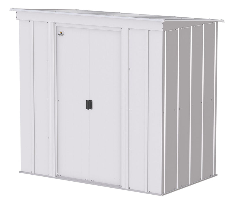 Arrow Classic Galvanized Steel Storage Shed, Flute Grey, 6-ft x 4-ft D9